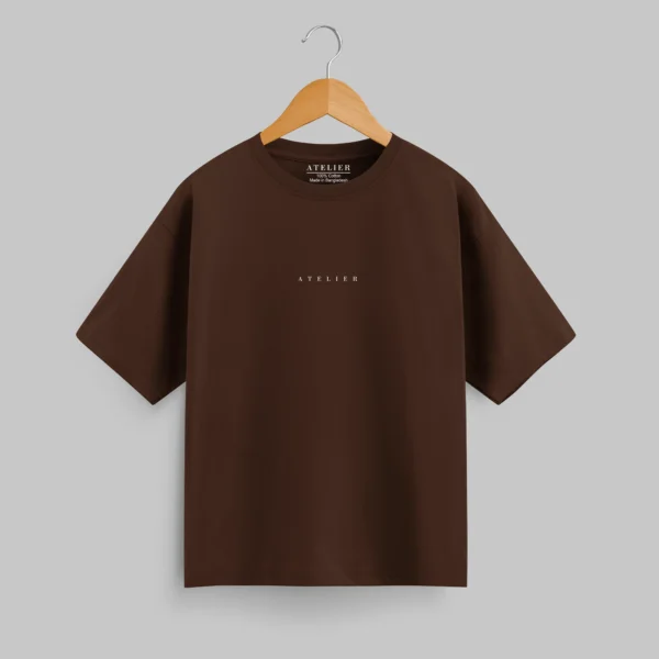 Atelier Signature Drop Tee - Brown