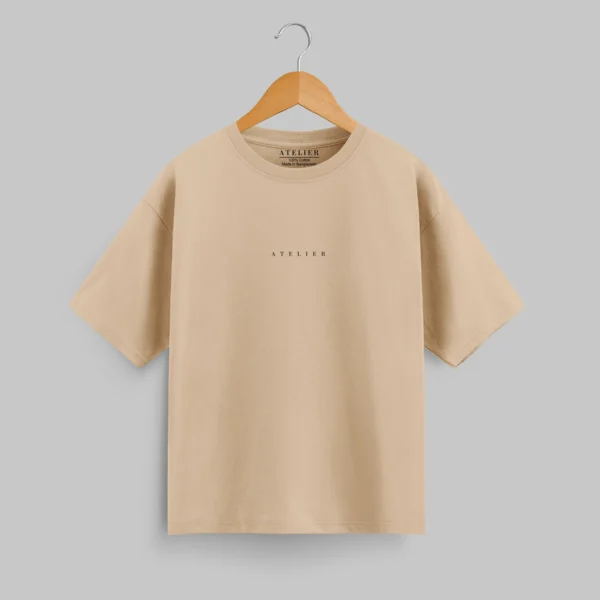 Atelier Signature Drop Tee - Soft Cream