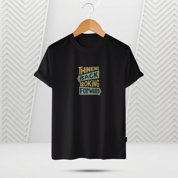 Premium Half Sleeve T-Shirt - Thinking Back Looking Forward