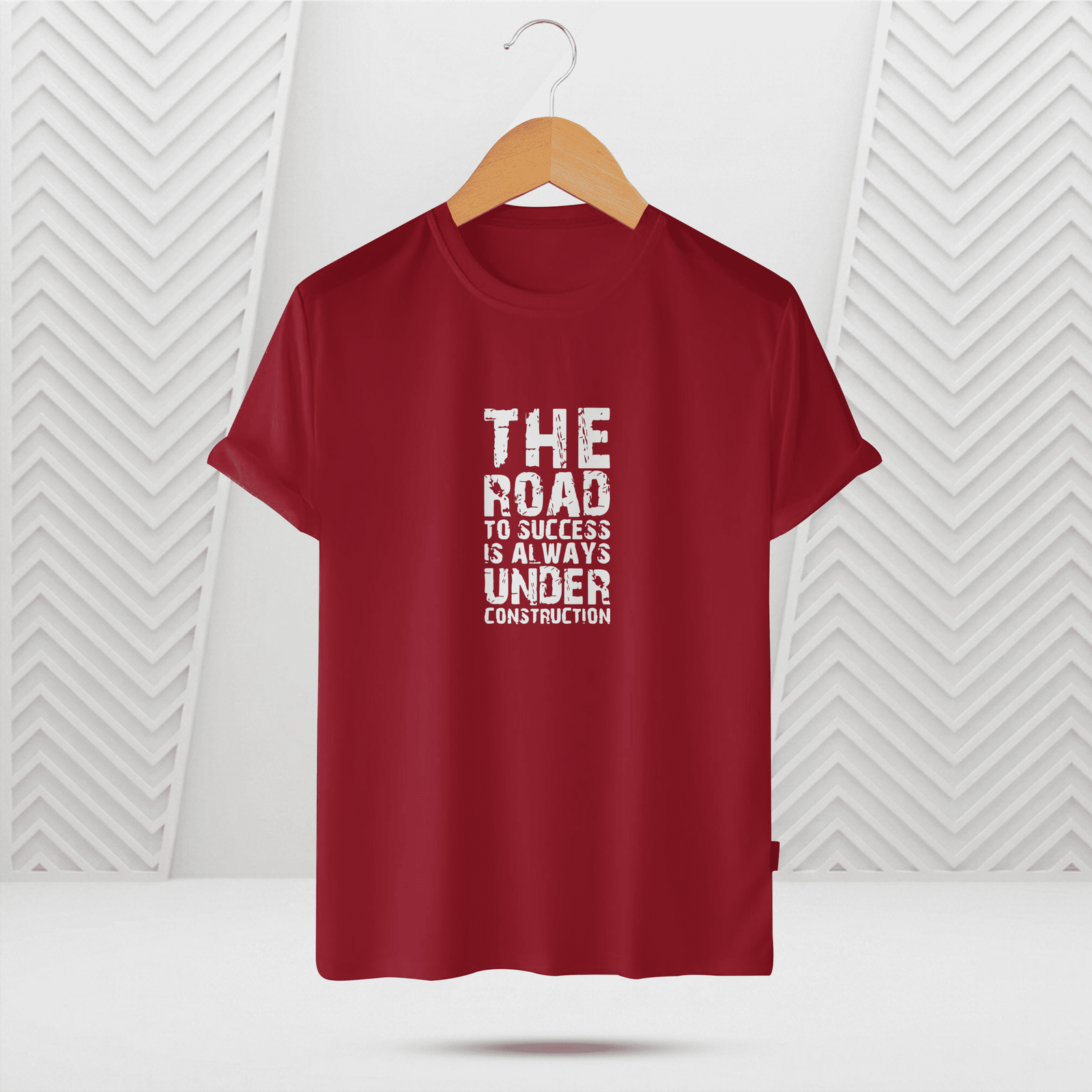 Premium Half Sleeve T-Shirt - The Road To Success Is Always Under Success