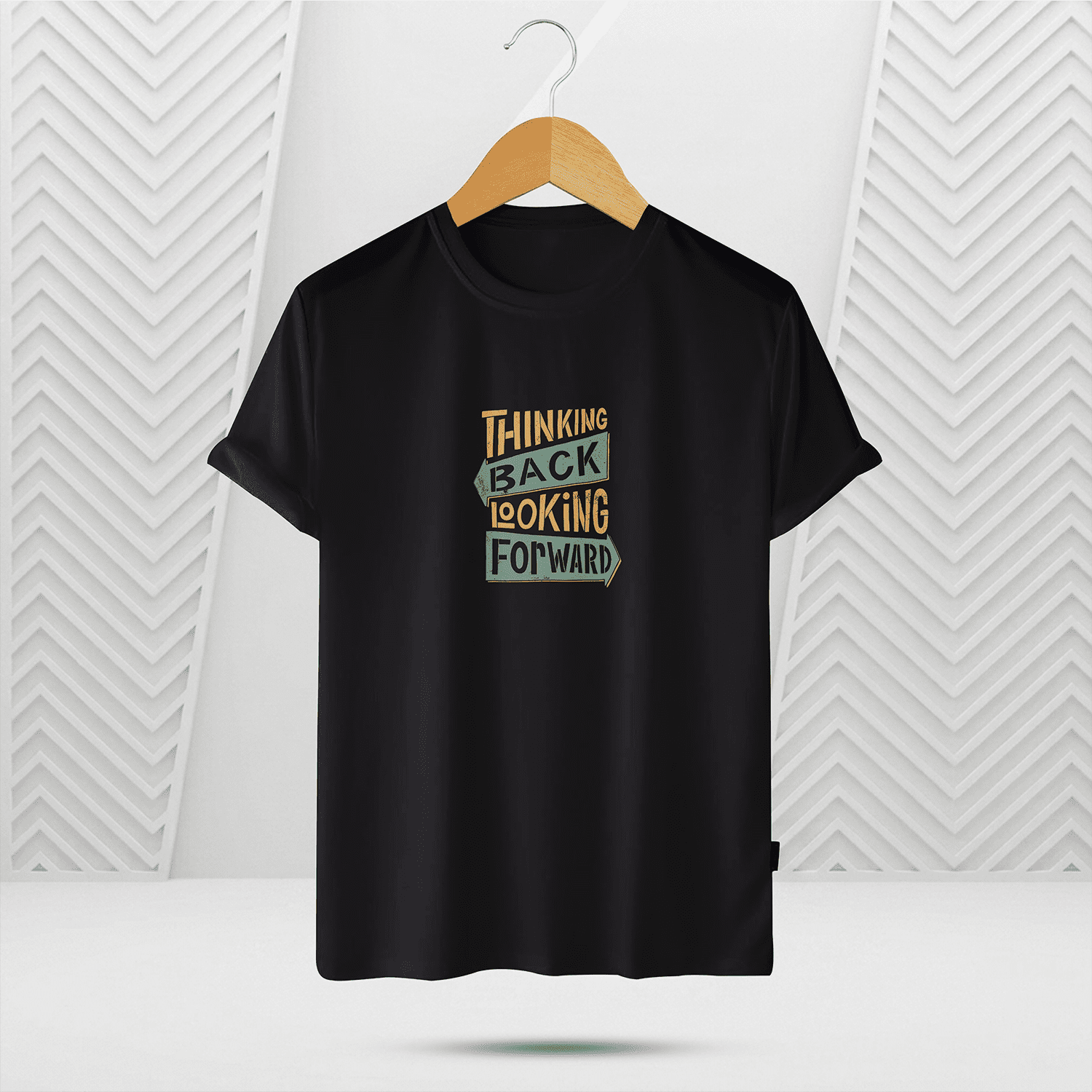 Premium Half Sleeve T-Shirt - Thinking Back Looking Forward