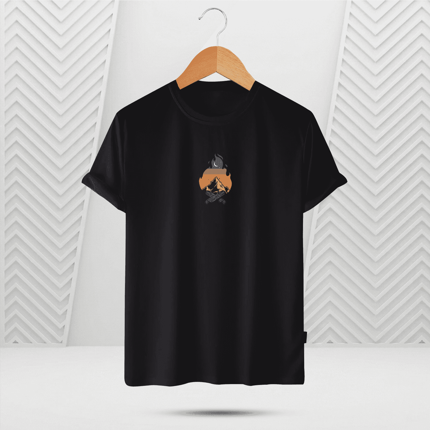 Premium Half Sleeve T-Shirt - Midnight Flame