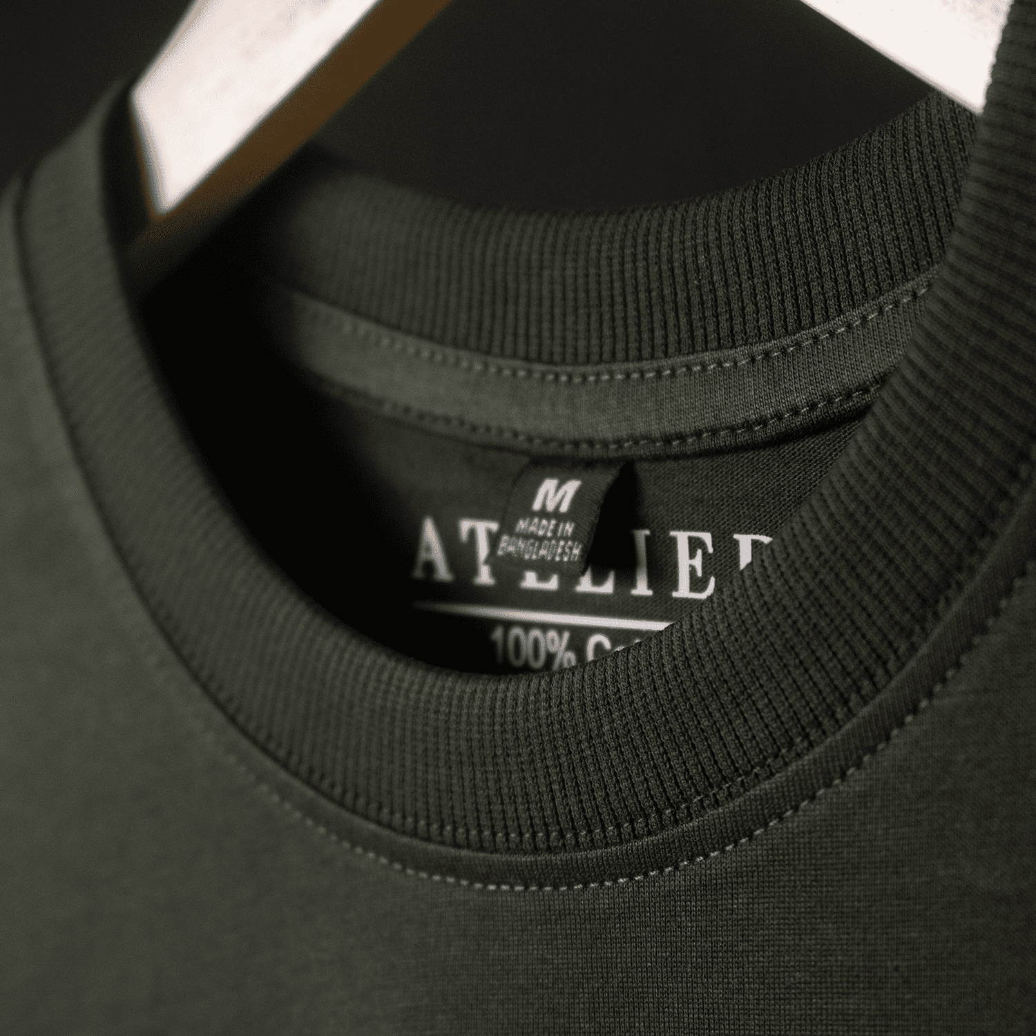 Oversized Premium T-Shirt - Olive - Image 4