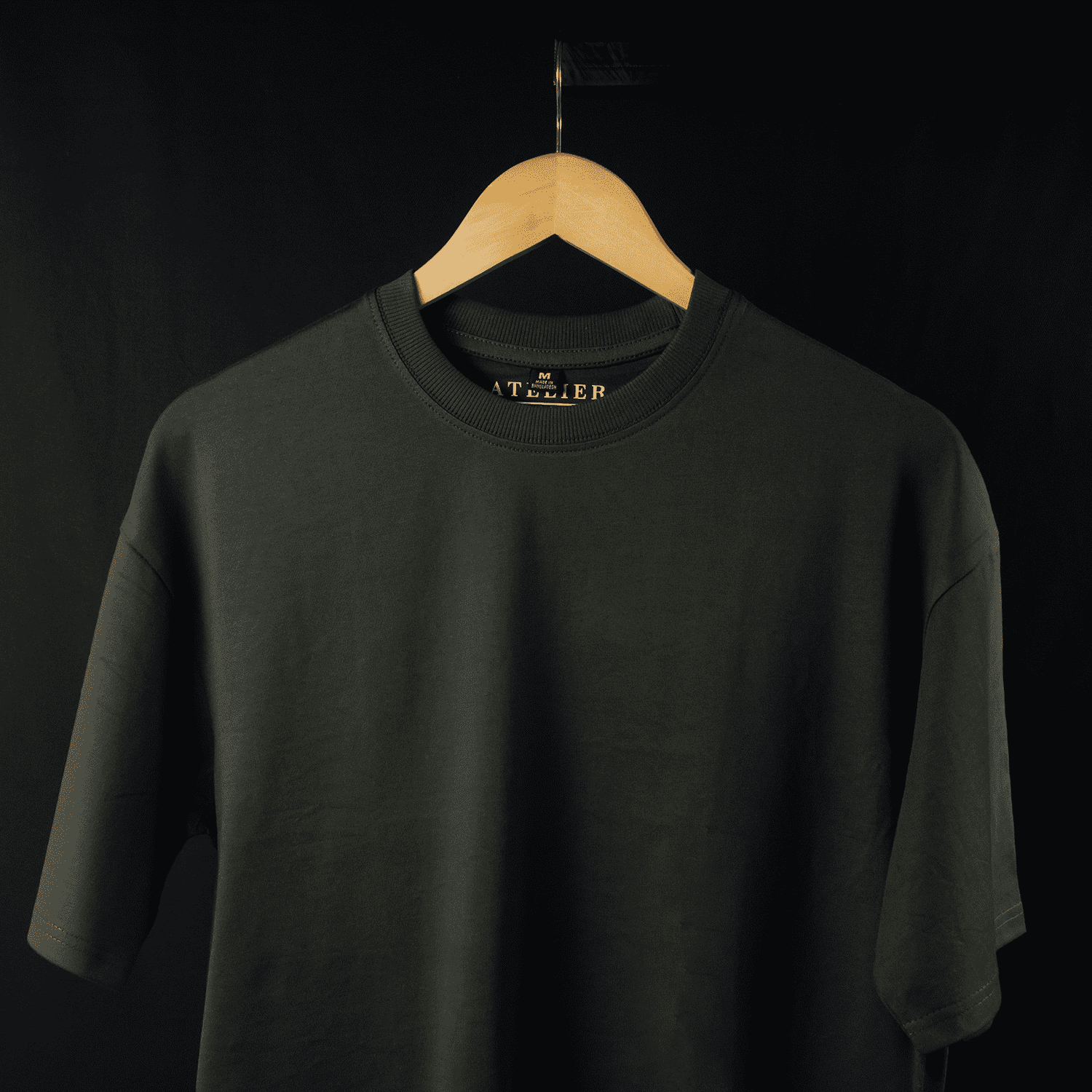 Oversized Premium T-Shirt - Olive - Image 3