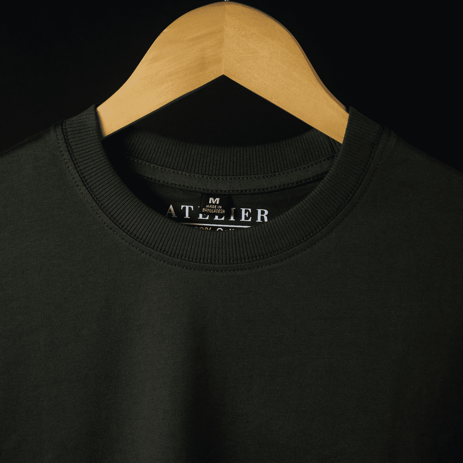 Oversized Premium T-Shirt - Olive - Image 5